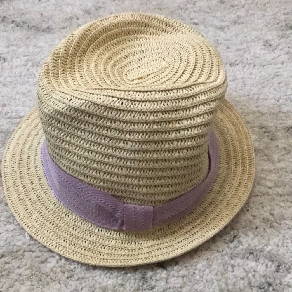 Scala Pronto Small Brim Straw Hat Lavender ribbon OS